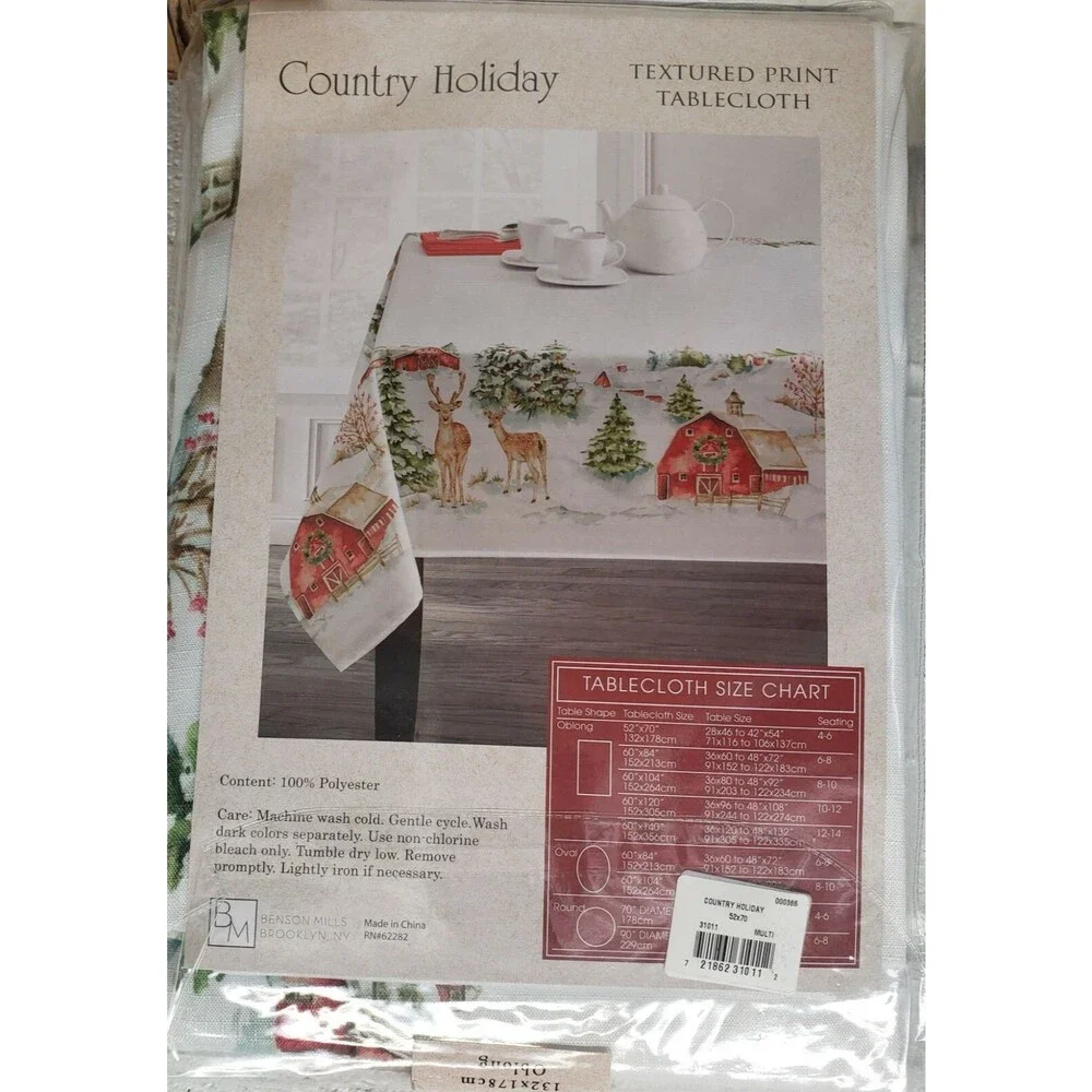 Printed Fabric Tablecloth 52